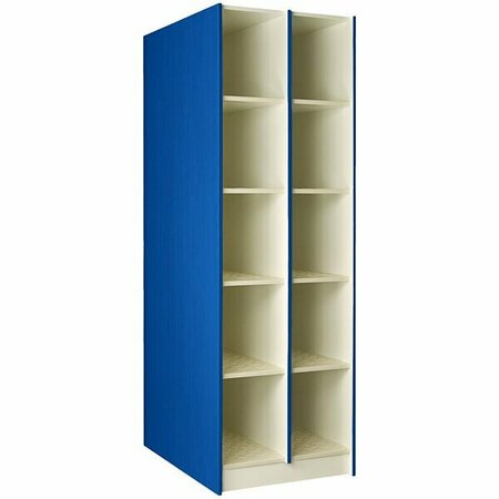 I.D. SYSTEMS 40'' Deep Royal Blue 10 Compartment Instrument Storage Cabinet 89418 278440 Z045 53818440Z045
